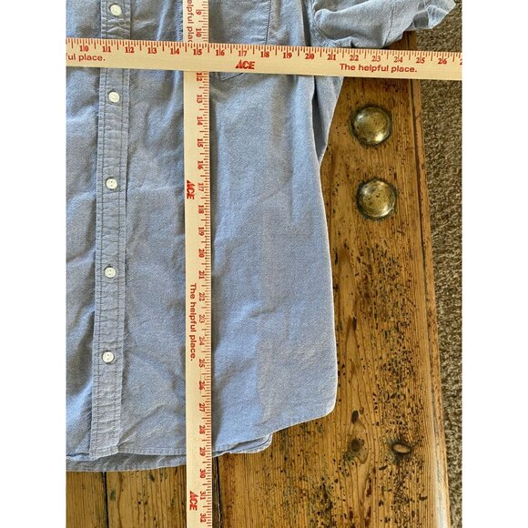 Wallin & Bros Mens Blue Short Sleeve Button-Up Shirt XL Lightweight Cotton - Picture 6 of 6